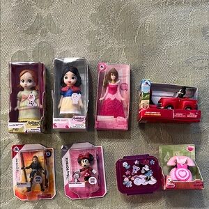 Disney Doll & Character Toy Lot - Pink, Red, Purple, White
